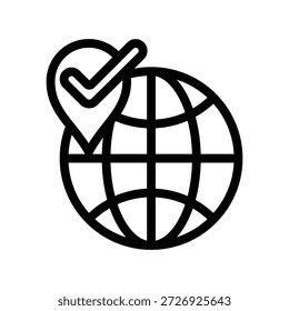 Plantilla de diseño de Vector de ilustración de icono de ubicación de pin
