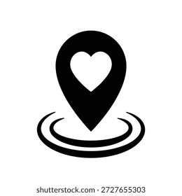 Plantilla de diseño de Vector de ilustración de icono de ubicación de pin