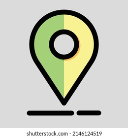 pin location icon image vector for sign.