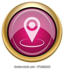 Pin location icon. Internet button on white background. EPS10 vector.