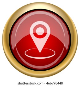 Pin location icon. Internet button on white background. EPS10 vector.
