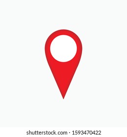 Pin Location Icon. Landmark, Position. Marking Symbol for Design Elements, Websites, Presentation and Application - Vector.