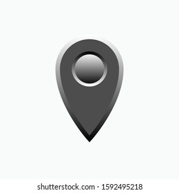 Pin Location Icon. Landmark Symbol for Design Elements, Websites, Presentation and Application - Vector.
