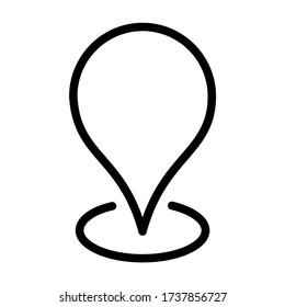 Ubicación del icono - vector de línea de icono - iconos de interfaz de usuario