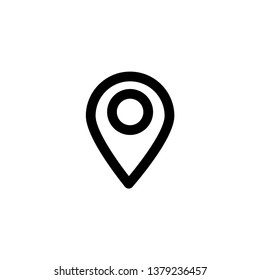 Pin location icon. Logo location illustration. Trendy flat design style on white background.
