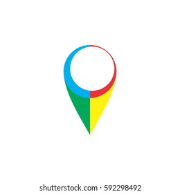 pin location icon logo vector
