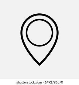 Pin Location Icon. Map, Pointer.  Position Symbol. Applied for Design, Presentation, Website or Apps Elements - Vector.