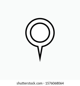 
Pin Location Icon. Map Pointer Vector, Sign and Symbol in Line Art Style for Design, Presentation, Website or Apps Elements.