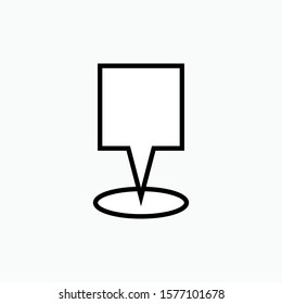 
Pin Location Icon. Map Pointer Vector, Sign and Symbol in Line Art Style for Design, Presentation, Website or Apps Elements.