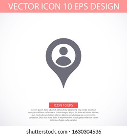 Pin Location Icon. Map Pointer Vector, Sign and Symbol for Design, Presentation, Website or Apps Elements.