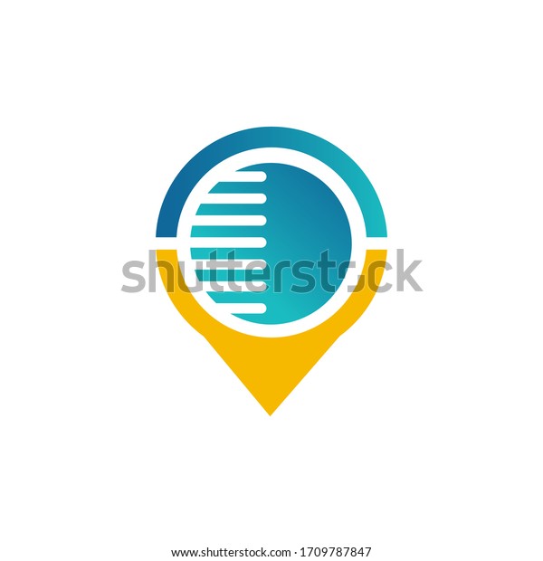 Pin location icon modern for\
graphic and web design on white background. Unique map point icon\
navigation symbol. Vector illustration EPS.8\
EPS.10