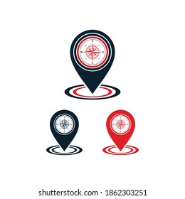 Pin Location Icon, Navigation mark. Spot sign vector illustration.