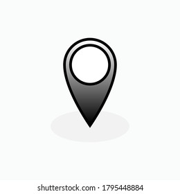 Pin Location Icon. Navigation, Pointer or Position Symbol - Vector.