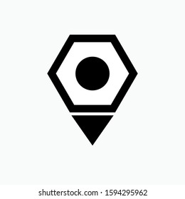 Pin Location Icon - Object Place Illustration, As A Simple Vector Sign and Symbol for Design, Presentation, Website or Apps Elements.