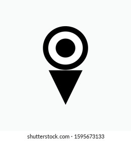 Pin Location Icon. Object Place Symbol. Applied for Design, Presentation, Website or Apps Elements - Vector. 