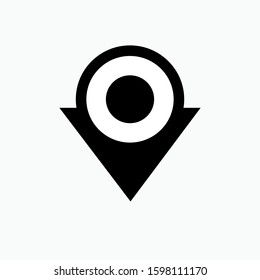 Pin Location Icon. Object, Place . Accurate Position, Validated Point Symbol for Design, Presentation, Website or Apps Elements.