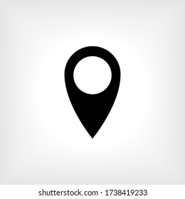 Pin Location Icon. Place or Mark Sign. Maps Symbol - Vector Illustration for Design and Websites, Presentation or Application. 