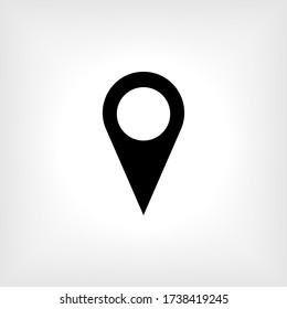 Pin Location Icon. Place or Mark Sign. Maps Symbol - Vector Illustration for Design and Websites, Presentation or Application. 