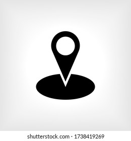 Pin Location Icon. Place or Mark Sign. Maps Symbol - Vector Illustration for Design and Websites, Presentation or Application. 