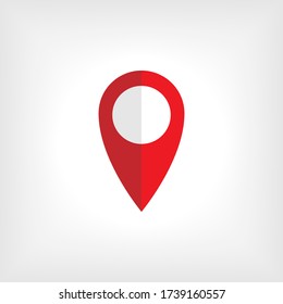 Pin Location Icon. Place or Mark Sign. Maps Symbol - Vector Illustration for Design and Websites, Presentation or Application. 