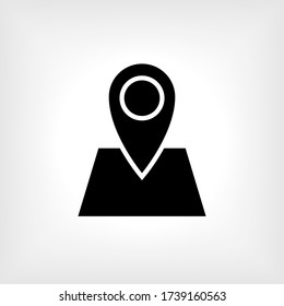 Pin Location Icon. Place or Mark Sign. Maps Symbol - Vector Illustration for Design and Websites, Presentation or Application. 