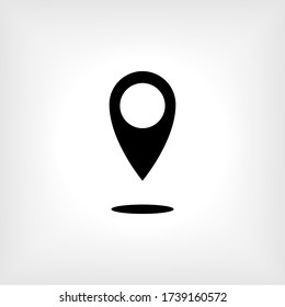 Pin Location Icon. Place or Mark Sign. Maps Symbol - Vector Illustration for Design and Websites, Presentation or Application. 