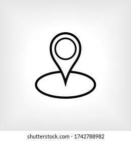 Pin Location Icon. Place or Mark Sign. Maps Symbol - Vector Illustration for Design and Websites, Presentation or Application. 