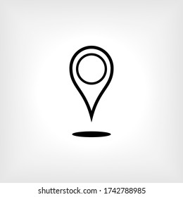 Icono de ubicación de anclaje. Colocar o marcar el signo. Símbolo de mapas - Ilustración vectorial para diseño y sitios web, presentación o aplicación. 