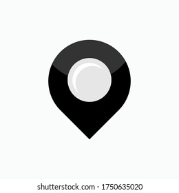 Pin Location Icon. Place Symbol - Vector.