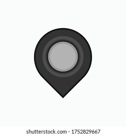 Pin Location Icon. Place Symbol - Vector.