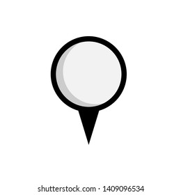 Pin Location Icon. Pointer or Navigation Illustration As A Simple Vector Sign & Trendy Symbol for Design and Websites, Presentation or Application.
