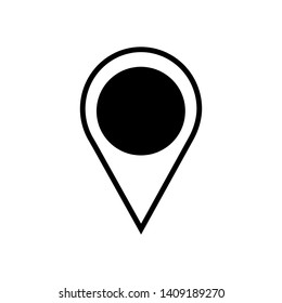 Pin Location Icon. Pointer or Navigation Illustration As A Simple Vector Sign & Trendy Symbol for Design and Websites, Presentation or Application.