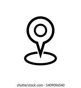 Pin Location Icon. Pointer,  Position. Destination, Marker. Applied as Trendy Symbol for Design Elements, Websites, Presentation and Application - Vector.