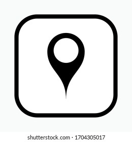 
Pin Location Icon. Pointer Sign. Navigation Illustration. Position Symbol.