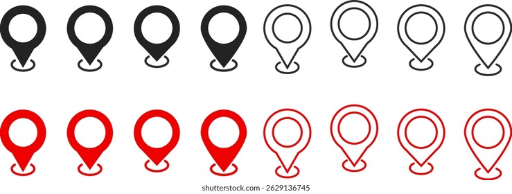 pin location icon. position symbol. perfect for maps. place address navigation locator sign