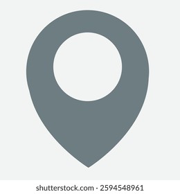 Pin location icon representing navigation, mapping, and finding destinations with ease.