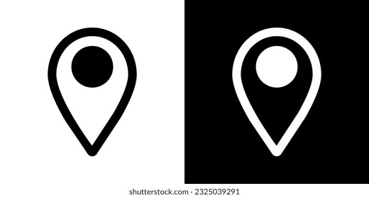 Juego de iconos de ubicación de anclaje. Marcador de pin de mapa. Colección de iconos del puntero del marcador de mapa. Símbolo GPS. Material vectorial.