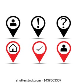 Pin Location Icon Set Vector Symbol Illustration For Your Web