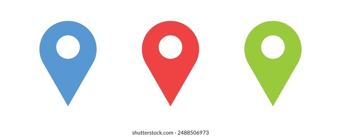 Pin location icon set vector.