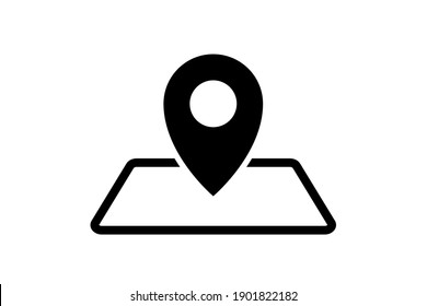 Pin location icon simple design