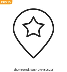 pin location icon symbol template for graphic and web design collection logo vector illustration