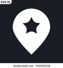 Symbolvorlage für Pin-Position-Symbol für Grafik- und Webdesign-Kollektion, Vektorgrafik