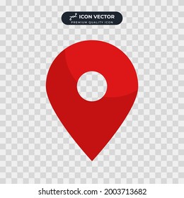 pin location icon symbol template for graphic and web design collection logo vector illustration