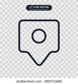 pin location icon symbol template for graphic and web design collection logo vector illustration