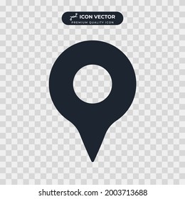 plantilla de símbolo de icono de ubicación de anclaje para el logotipo de colección de diseño gráfico y web ilustración vectorial