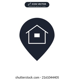 plantilla de símbolo de icono de ubicación de anclaje para el logotipo de colección de diseño gráfico y web ilustración vectorial