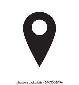 Pin location icon in trendy flat style design. Vector graphic illustration. Pin symbol for website design, logo, app, and ui. EPS 10.