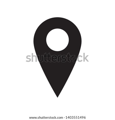 Pin location icon in trendy flat style design. Vector graphic illustration. Pin symbol for website design, logo, app, and ui. EPS 10.
