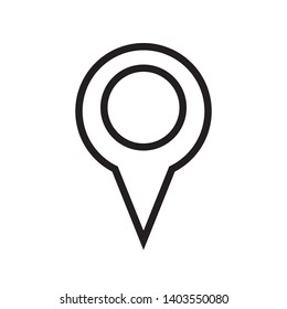 Pin location icon in trendy outline style design. Vector graphic illustration. Pin symbol for website design, logo, app, and ui. Editable vector stroke. EPS 10.