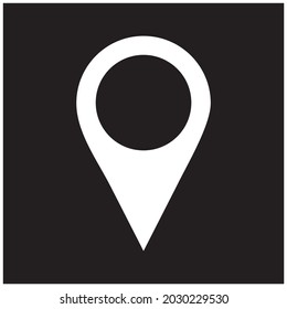 pin location icon vector design template on black background
